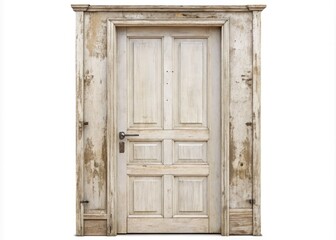 Obraz premium Vintage White Door PNG Image, Old Door Photo, Antique Door Background, Retro Door Clipart, Classic White Door