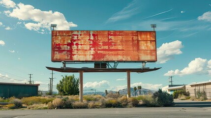 An old-fashioned billboard featuring a classic product.
