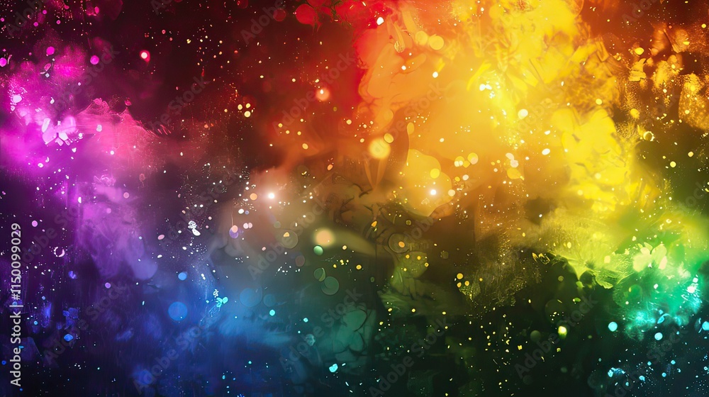 Poster a colorful gradient background with space for advertisement content.