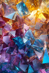 Ethereal Crystal Symphony: A Dance of Light and Geometry in Prismatic Harmony