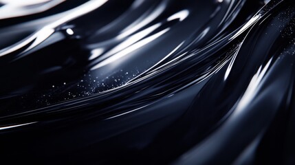 Abstract Dark Swirling Glossy Surface Texture