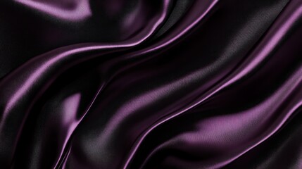 Obraz premium Dark Purple Silk Fabric Draped Luxuriously