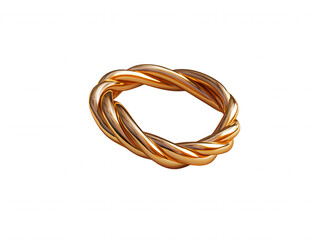 Naklejka premium Elegant Twisted Gold Ring with Shiny Finish, Perfect for Fashion Accessories and Jewelry Lovers, Suitable for Engagements, Weddings, and Special Occasions