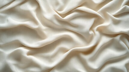 A smooth, creamy fabric draped elegantly, showcasing its soft texture and subtle sheen.