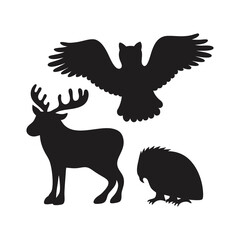 Stylish Collection of Animal Silhouettes – High-Quality Wildlife Vector Bundle