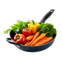 Freshly prepared colorful stir fry in wok