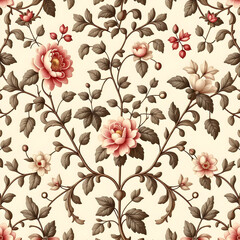 seamless pattern with flowers