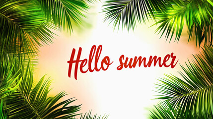 Obraz premium Hello Summer Background.