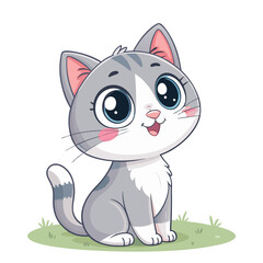 Lovely cat are smiling