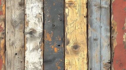 Seamless Pattern: Rustic Wooden Plank Background for Vintage Designs