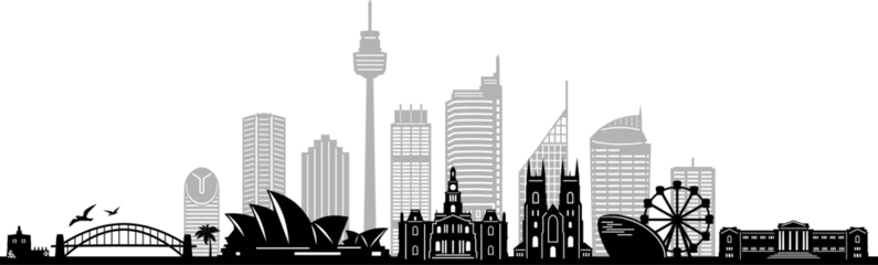 Sydney Australia Skyline Silhouette Vector © SimpLine