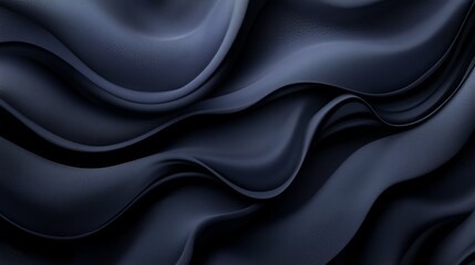 Fototapeta premium Dark Blue Abstract Fabric Wave Pattern