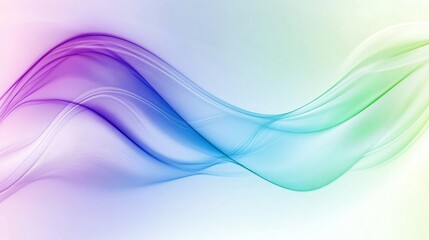 Fototapeta premium abstrakter Hintergrund mit Wellen Linien in blau, grün und lila Farben