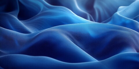 Obraz premium Abstract blue waves texture resembling fabric folds