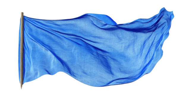 Blue flag, transparent background
