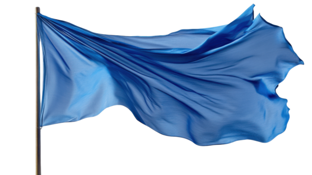 Blue flag, transparent background
