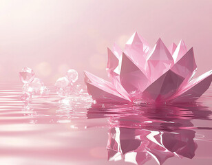 Pink Crystal Lotus Bloom