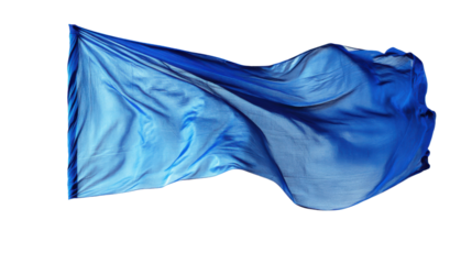 Blue flag, transparent background

