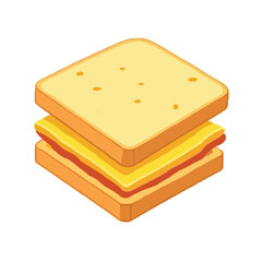 Cheese dices and slices vector illustration