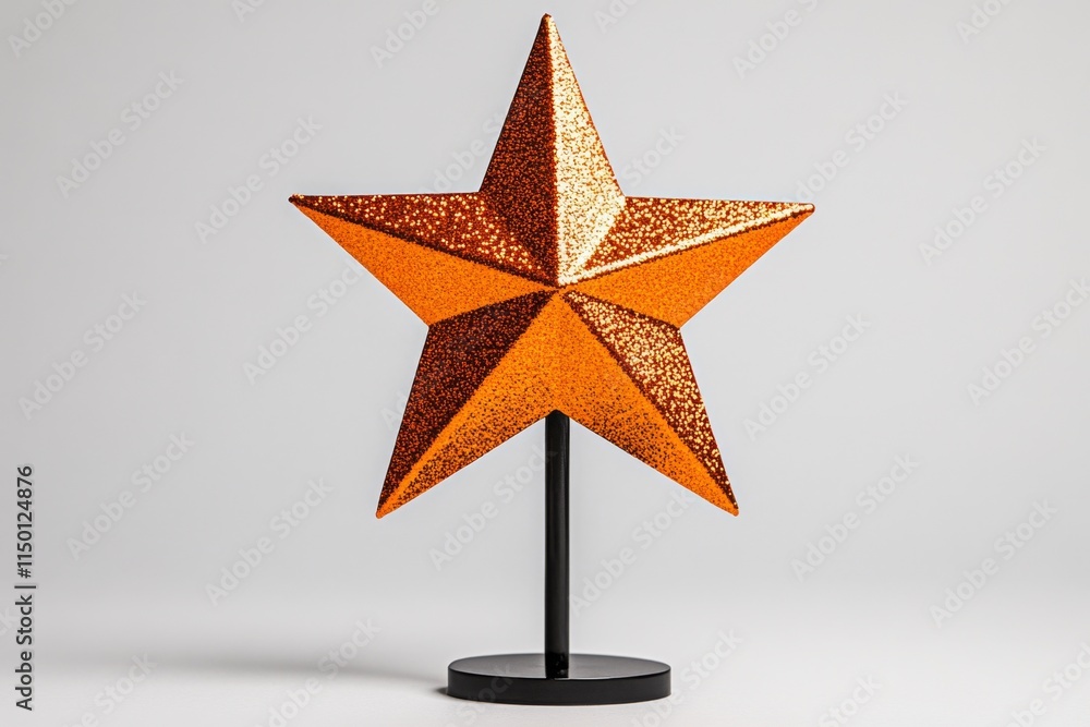 Poster A minimalist design of a single glittering star with a soft glow, placed against a plain white background for an elegant look