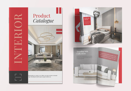 Clean Interior Catalog Template Layout