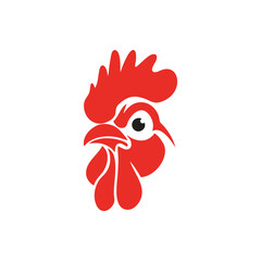 rooster isolated on white