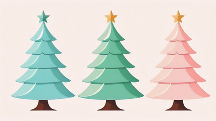 Flat 2d style Christmas tree