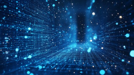 Fototapeta premium Abstract blue gradient. Blue background. Technology background