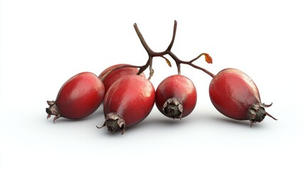 Isolated 8K realistic 3D render of rose hip