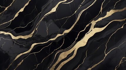 Black marble texture with gold veining, elegant patterns. Suitable for luxury branding, background design, interior decor, high-end concepts