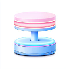 colorful, modern dumbbell design featuring pink and blue elements, perfect for fitness enthusiasts