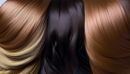 Naklejka premium Generated image A beautiful representation of the balayage technique, highlighting natural gradients in hair