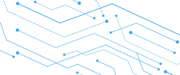 Vector abstract technology on blue futuristic technology and digital connection lines
