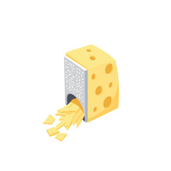 Cheese dices and slices vector illustration