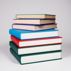 colourful books stacked on top of each other