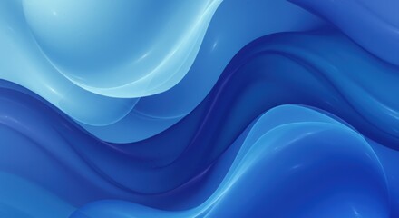 Abstract Blue Wave Background