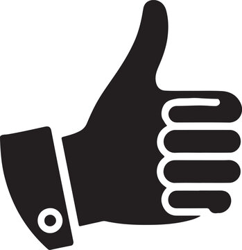 recommend clip art: Thumbs Up Hand Gesture Silhouette Illustration for Positive Feedback