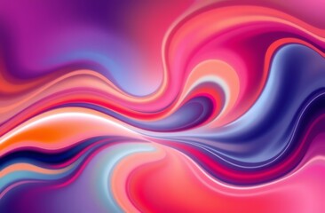 Naklejka premium Vibrant abstract waves in pink and purple tones.