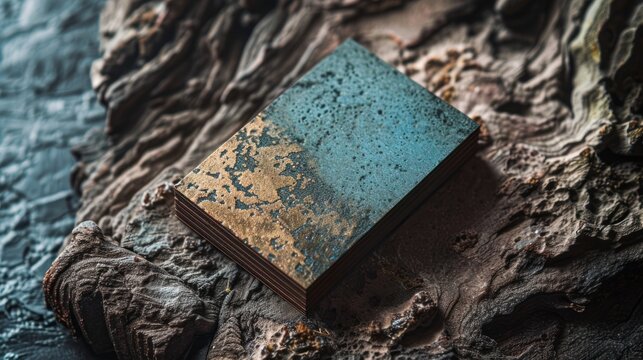 A distinct unique business card, with unconventional materials and designs to stand out,