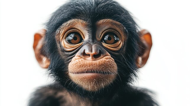 a close up of a monkey photo isolated on a white background monkey
