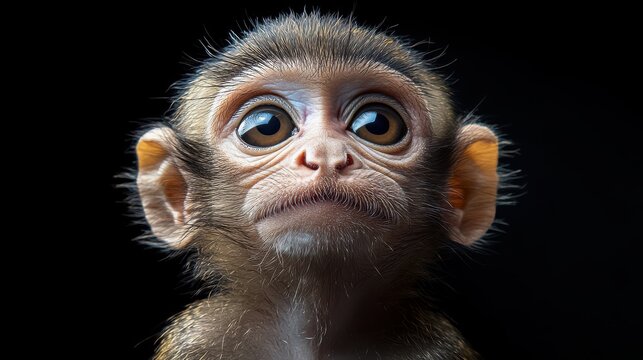 a close up of a monkey photo isolated on a white background monkey