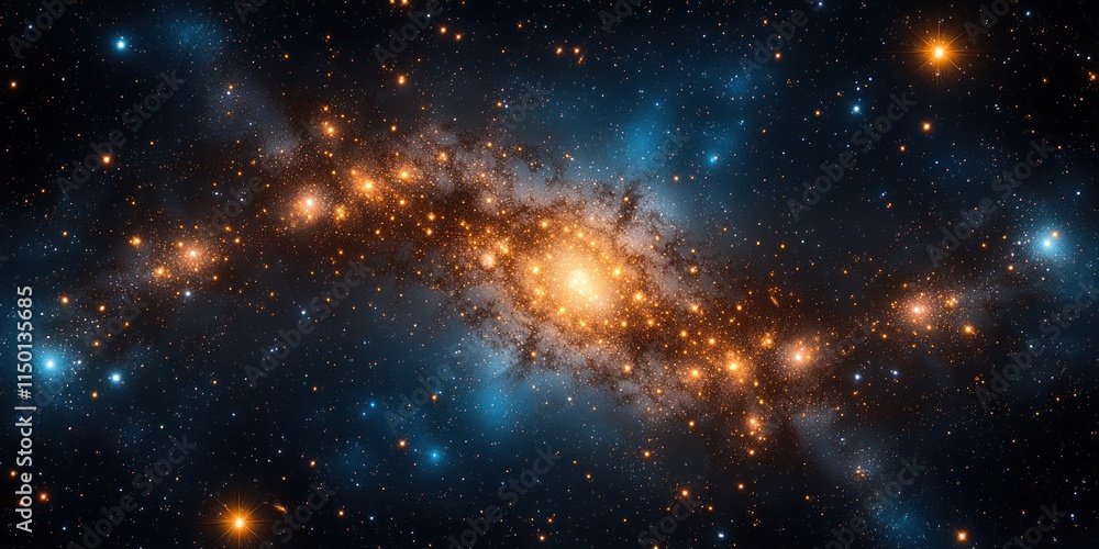 Poster a captivating display of stars weaves intricate fractal designs against the backdrop of an infinite 