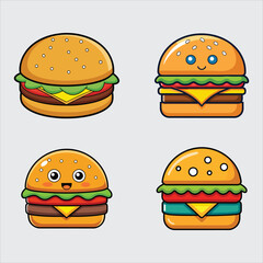 Cheese Burger Vector
