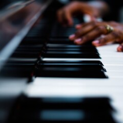 Obraz premium playing the piano