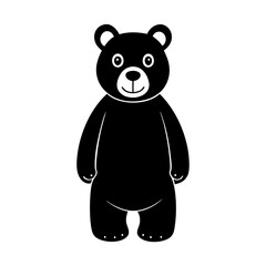 Bear cartoon vector silhouette