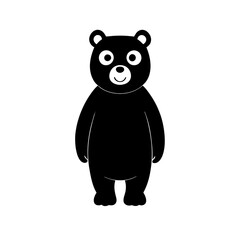 Bear cartoon vector silhouette