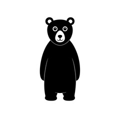 Bear cartoon vector silhouette