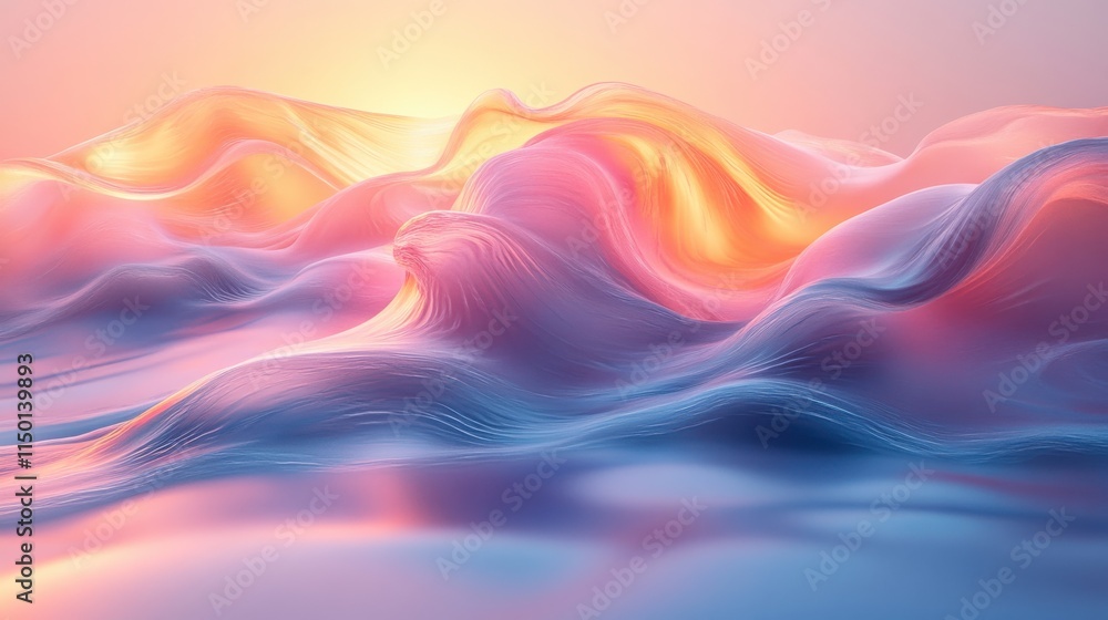 Poster abstract 3d render modern background design liquid shap