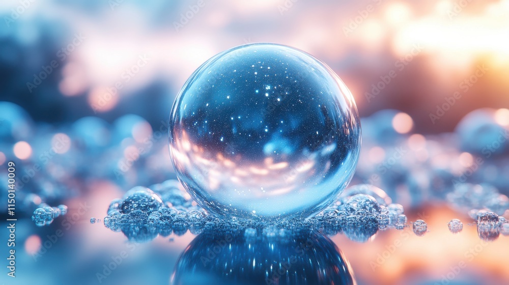 Poster abstract 3d render of a sphere modern animation motion background design seamless looped vide