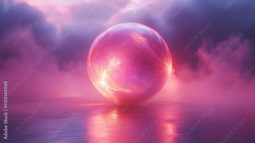 Poster abstract 3d render of a sphere modern animation motion background design seamless looped vide